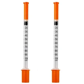 2Pcs Syringe 1ml Multifunctional Syringe with Cap Feeding Petsfor Labs Pets Feeding Small Top Length 8mm