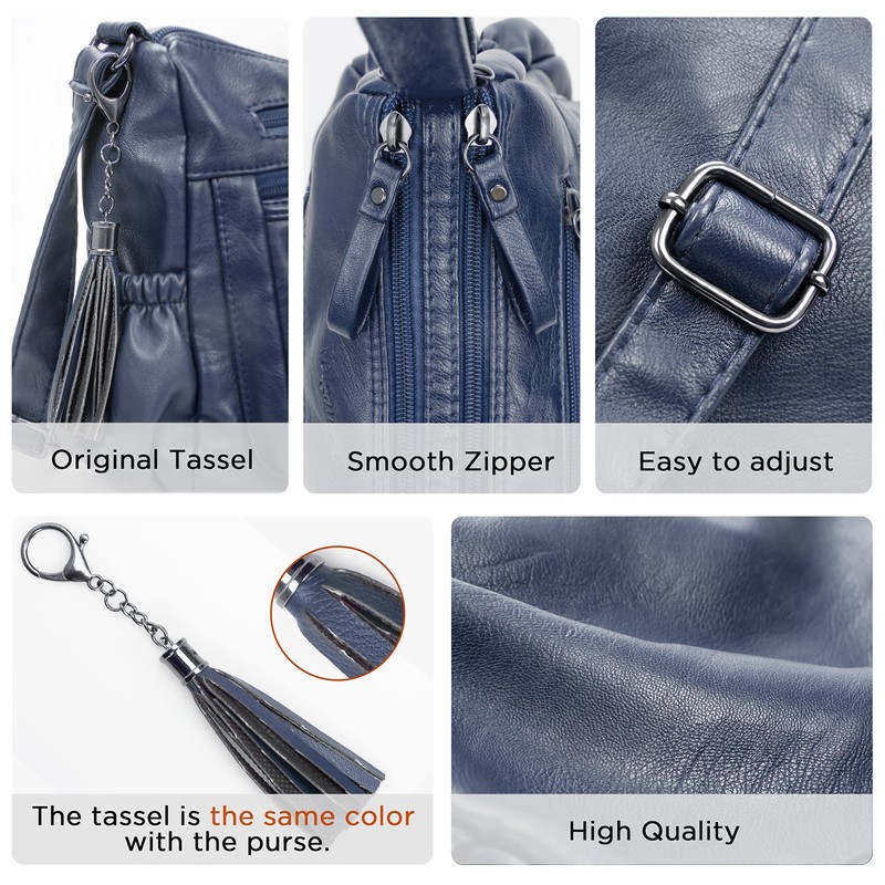 VOLGANIK ROCK Crossbody Bag for Women with Tassel Ladies Soft