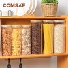 ComSaf Glass Food Storage Jars Set of 6, Tall Glass