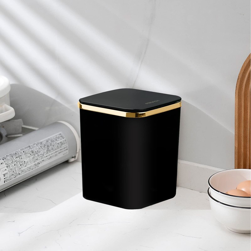 Small Table Bin with Lid, 2 L, Mini Table Waste