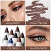 KOSRA Matter Eyeliner-Stift, Wasserfest, Wischfest Eyeliner -6#Black