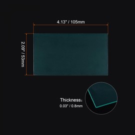 sourcing map Welding Helmet Inner Protective Lens 4.13 x 2.09 x 0.03 for Darkening Welding Filter Protective Lens Replacement Pack of 10 Clear