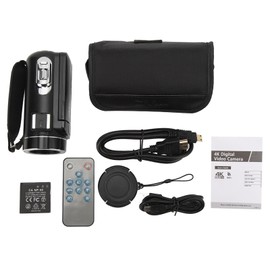 4K Video Camera 48MP 3.0 Inch Touch Screen 18x Digital Zoom WiFi Camcorder Recorder with Remote Control