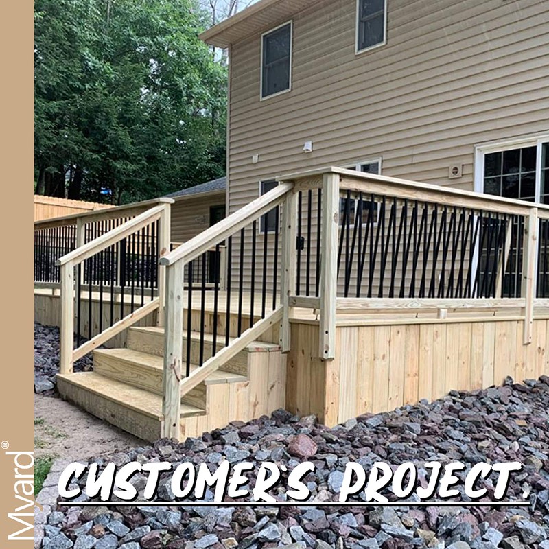 Myard 29 Inches Estate Square Iron Deck Balusters Furniture for