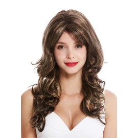 WIG ME UP - GFW3198-8H124 Women's Wig Long Wavy Light Curly Parting Brown Blonde Highlights Highlights Highlights