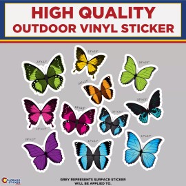 N/A Butterflies, Butterfly Sticker Sheet Designs, High Quality Vinyl Stickers