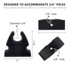 UPTTHOW 6Pcs Rubber Pole Light Storage Clips for Boat to
