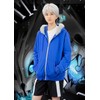 C-ZOFEK Men's US Size Anime Cosplay Blue Hoodie Jacket and