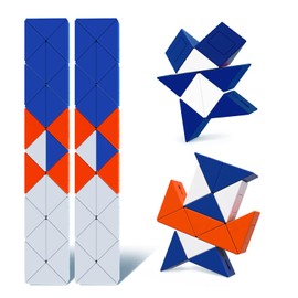 GAN Twist Magic Snake, 48 Wedges 3 Colours Magnetic Fidget Cube Puzzle with Magnets Montessori Sensory Toy Brain Teaser Game for Kids Teens