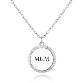 Philip Jones Silver Plated Filigree Disc Mum Necklace