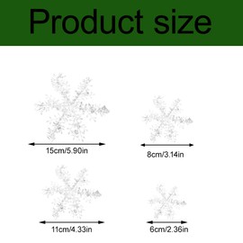 Pack of 30 Christmas Tree Decorations, Snowflakes Decoration, Christmas Tree Decoration, Hanging Ornaments for Christmas Party, Wedding Decoration, Christmas Decoration for Hanging