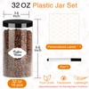PeacePeo PeacePeo Plastic Jars with Lids, 16 Pcs 32 OZ