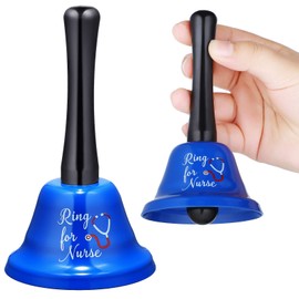 2 Pieces Ring for Nurse Bell Nurse Hand Call Bell Patient Alerting Hand Ringing Alarm for Calling Attention Care Assistance Emergency