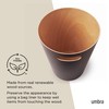 umbra Wooden Round Trash Can, No Lid, Pail, Trash Can,
