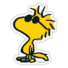 Spreadshirt Peanuts Woodstock Cool Sticker Sunglasses Max 10 x 10 cm 10 x 10 cm Matte White