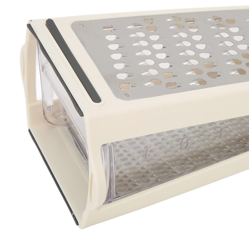 Professional Cheese Grater, Stainless Steel Box Grater with Container, XL
