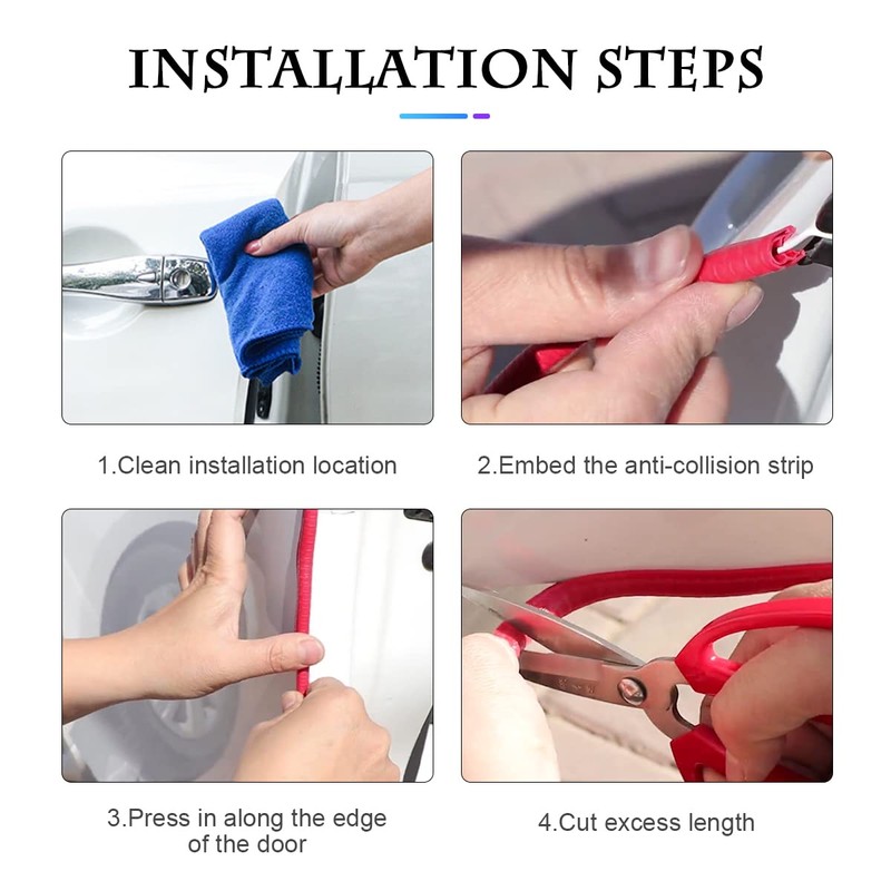 Fekey&JF Car Door Edge Guards, 16FT Car Edge Rubber Seal