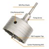 Meccion Carbide Hole Saw Drill Bit, Tungsten Tips Hollow Hole