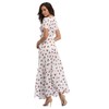 Women's Boho Floral Maxi Dress Summer Button Up Split Flowy