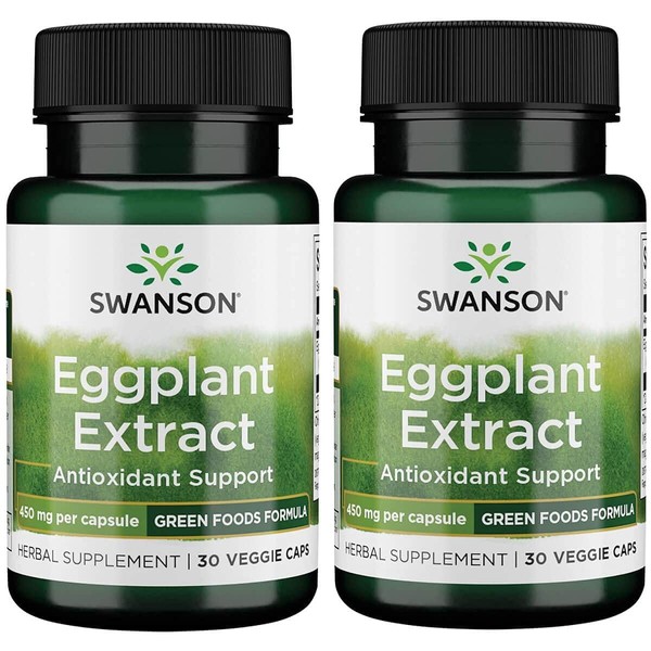 Swanson Eggplant Extract 20:1 450 Milligrams 30 Veg Capsules (2