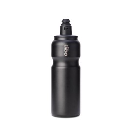 tiibo Vacuum Insulated Stainless Steel Bike Water Bottle, Double Wall, No-Squeeze, Fast Flow Sport Nozzle, Designed for Cycling, Biking, Fitness & Sports, Fits Most Bike Cages (Black, 17OZ)