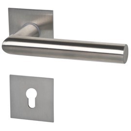 ALPERTEC Piato - R Rectangular Stainless Steel Colour for FRONT DOORS 32846013 PZ Door Handle Set Door Fittings Door Handle