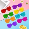CHRORINE 8/16/24 Pairs Heart-Shaped Sunglasses Rimless Heart Glasses Transparent Candy