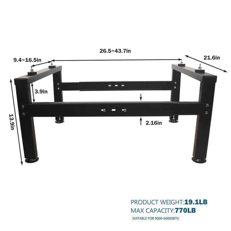 Mini Split Stand Ground Mounting Bracket Pad for 9,000-60,000BTU AC/Heating
