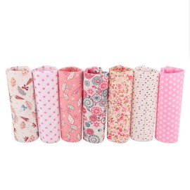 Cotton Fabrics 50 x 50 cm, 7 Pieces Patchwork Fabric Square Stitching for DIY Patchwork Crafts Sewing Clothing Quilting Scrapbooking