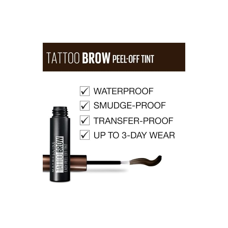 Maybelline New York Tattoo Brow Peel Off Eyebrow Gel Tint,