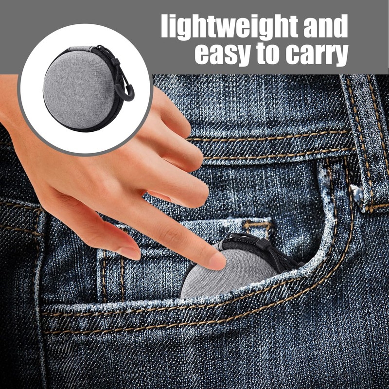 3 Portable Hard Shell Headphone Cases in Grey Over the