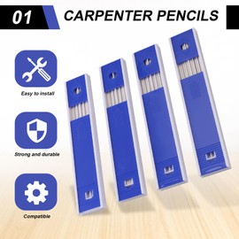 JIVIMOCO 24 x 2.8 mm White Carpenter Pencil Lead Refills Solid Mechanical Carpenter's Pencils Refill
