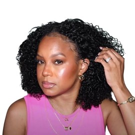 UNice Free Upgrade EasiContour V Part Kinky Curly Wig Glueless Protective Style Human Hair Wig Beginner Friendly - Length: 18