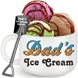 Sensi Blue Gifts for Dad from Daughter Son Wife Kids, Dad Birthday Gifts, Cool Dad’s Ice Cream Bowl&Shovel Present for Father, Ideal Christmas Fathers Day Gift, Funny Gifts for Dad Who Wants Nothing