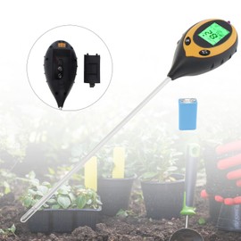Smgda 4 in 1 Multi-functional Soil PH Measuring Instrument, Soil Acidity Meter, Illuminance/pH/Temperature/Moisture Meter/Ground Temperature Measurement, For Agriculture, Garden, Gardening,