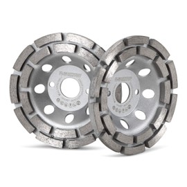 Premium Diamond Cup Wheel │ 1 Piece │ Diameter 125 mm x 22.2 mm │ 2 Rows │ For Concrete, Granite, Masonry, Natural Stone │ Compatible with Angle Grinders