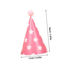 BESPORTBLE 10pcs Birthday Hat with Pom Poms Paper Cone Party Hats for Adults and Fun Festive Headwear for Celebrations and Photo Props