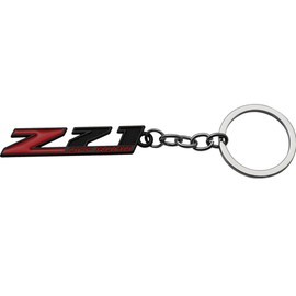 Aimoll - Llavero Z71 todoterreno con emblema de acabado chapado en cromo para coche Z71, Rojo Negro, Small