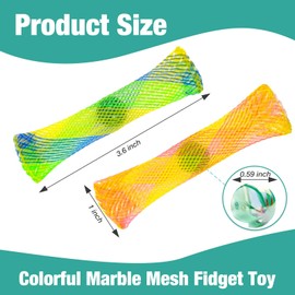 YUQILIN 120 PCS Fidget Toys Marble Mesh Fidget Toys Bulk, Stress Relief Sensory Colorful Fidget Toy Set for Adults with ADHD ADD OCD Autism for Anti-Anxiety Enhance Focus