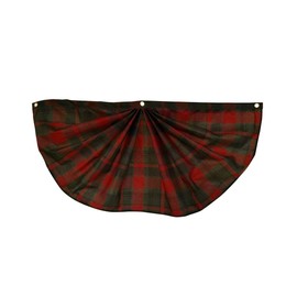 Green And Red Plaid Bunting 48"x24" Pleated Banner with Grommets Briarwood Lane