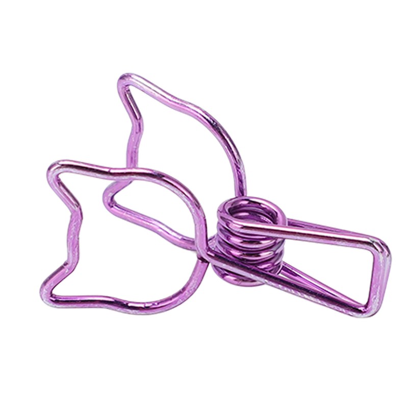 100pcs Cat Binder Clips Cute Cartoon Strong Clamping Force Metal