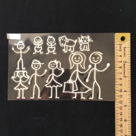 Auto Decals Set Of Family Car Stickers-Fathe