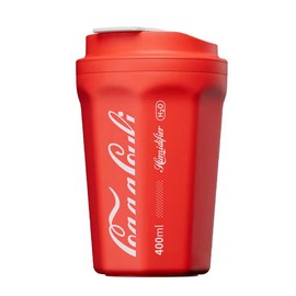 400ml Flame Humidifier Cordless ABS No Button Design Coke Cup Shaped Air Diffuser for Car Bedroom Red Lithium Battery Powered