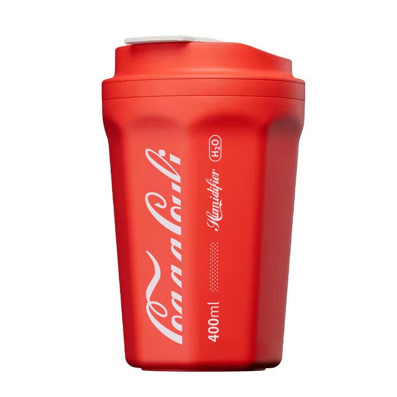 400ml Flame Humidifier Cordless ABS No Button Design Coke Cup