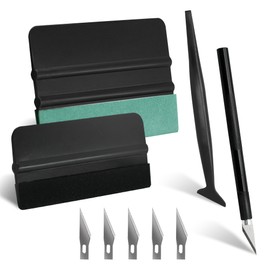 WEETALL Car Window Film Tinting Tools Vinyl Wrap Kit Precut/Auto Window Tint Tool Kit Installation Wallpaper Smoothing Tool with Felt Squeegee & Craft Knife