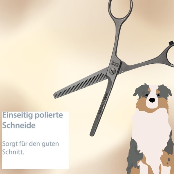 EHASO Single-sided high-quality modelling scissors, 14 cm, 34 teeth