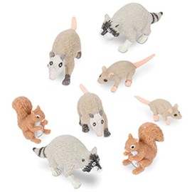 Accoutrements Archie McPhee Itty Bitty City Critters: You Call Them Rodents, I Call Them Friends - Set of 8 Adorable Soft Vinyl Urban Animals, Brown