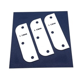 Door Hinge Shims (Set of 3) Hinge Spacer For Interior and Exterior Door Alignment - for 3.5", 4" and 4.5" Standard Hinges (1.5mm thick, White, 3.5-inch)