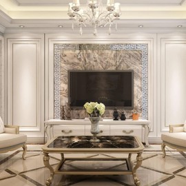 QUIETART 15Pcs Mirror Border Stickers Wall Decor Stickers Removable Peel and Stick Backsplash for Kitchen Room Decor Aesthetic Ceiling Decorations for Bedroom Bathroom Living Room Background Décor