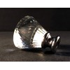 Lamp Finial-Crown Diamond Faceted Crystal Polished Chrome Base